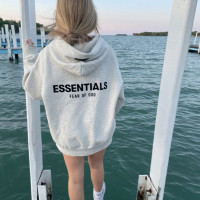 Beige Essentials Hoodie