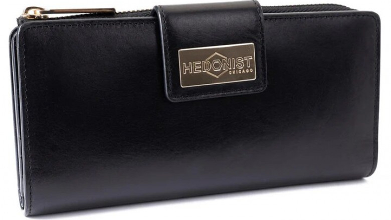 The Ultimate Companion: Black Leather Long Travel Women Wallet by Hedonist Chicago