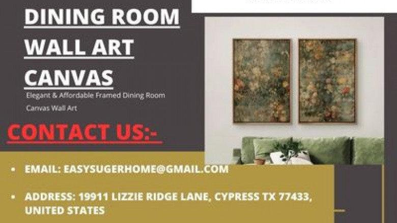 Elegant & Affordable Framed Dining Room Canvas Wall Art