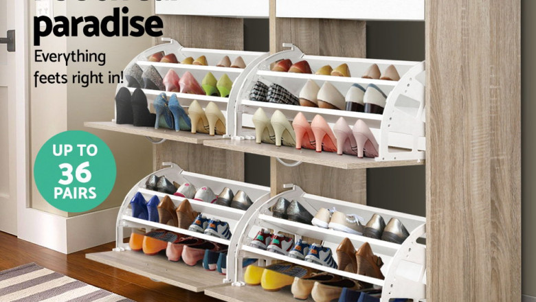 Artiss Shoe Rack Cabinet - Qubyk UK