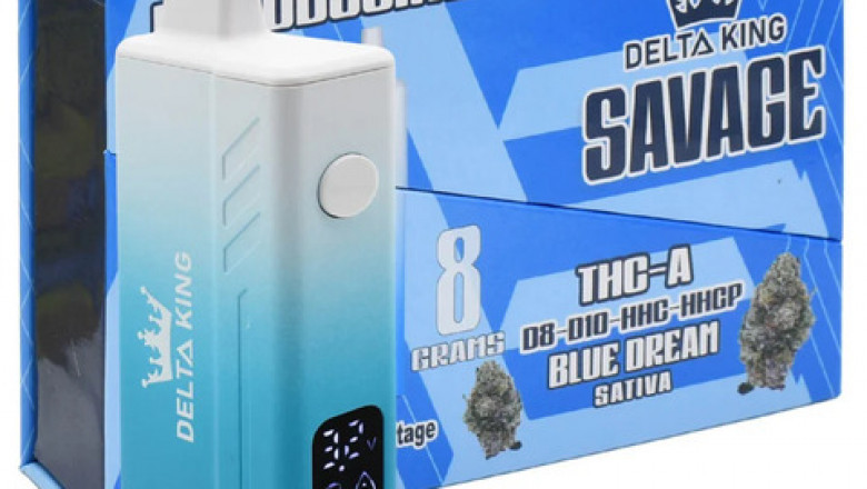 Blue Dream (Sativa) – Delta King Savage THC-A, D8, D10, HHC, HHCP 8 Gram 1 Ct