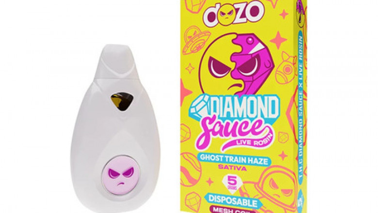 Ghost Train Haze – Dozo Diamond Sauce Live Rosin Disposable 5G