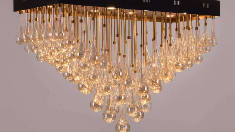 Golden hive Crystal chandelier