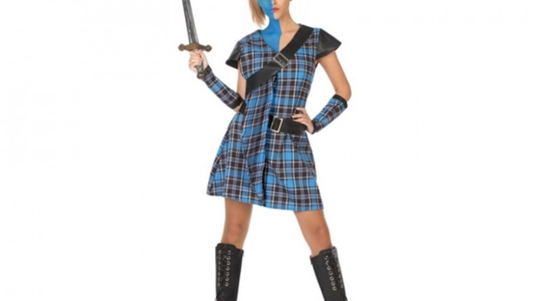 Costume for Adults Blue Scottish Woman 4 pcs - Qubyk UK