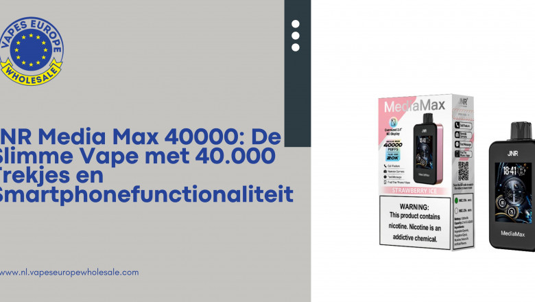 JNR Media Max 40000: De Slimme Vape met 40.000 Trekjes en Smartphonefunctionaliteit