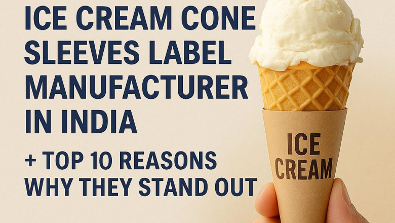 Best Quality Personalized Ice Cream Cone  Sleeves Label Manufacturer in India
