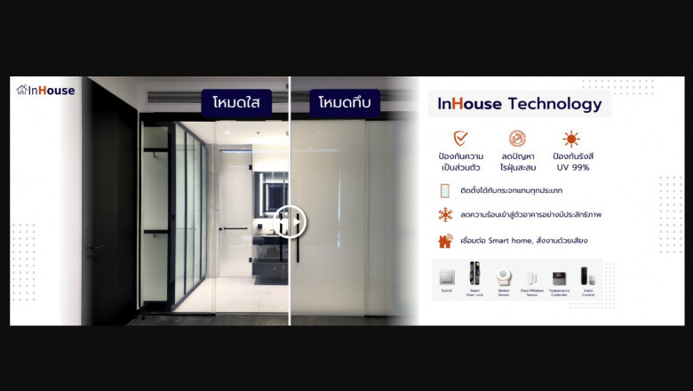 เปลี่ยนกระจกใสเป็นทึบ สร้างความเป็นส่วนตัวด้วย ฟิล์มไฟฟ้า INHOUSE Smart Film &amp; Smart Glass