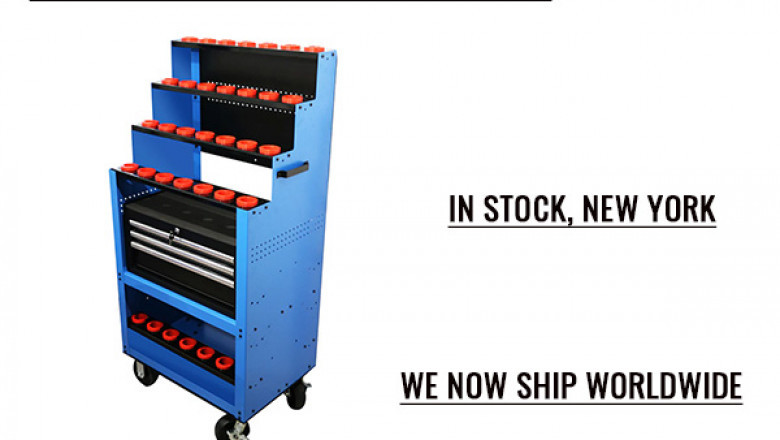 Uratech USA Inc. Maxi Scoot CNC Tool Cart – Secure, Durable Storage for CNC Tool Holders and Valuables