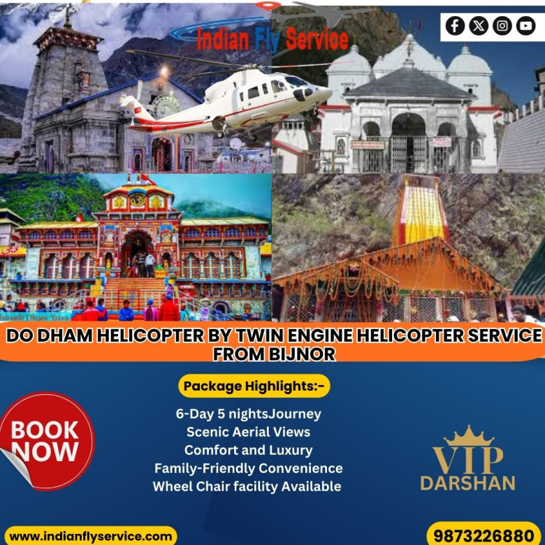 Do Dham Helicopter by Twin Engine Helicopter Service From Bijnor