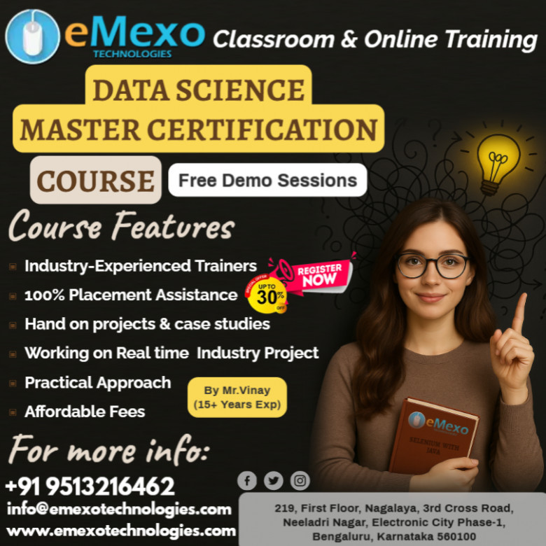 Data Science Master Training Placement in Electronic City Bangalore