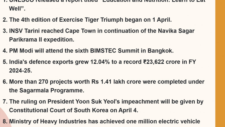 Here are the Daily Current Affairs of 3 April 2025