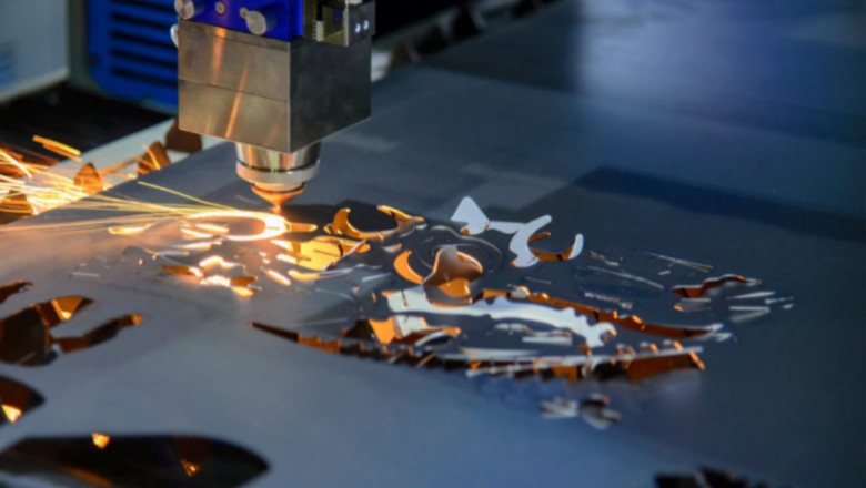 Can laser application etch a metal surface without actually cutting through it?