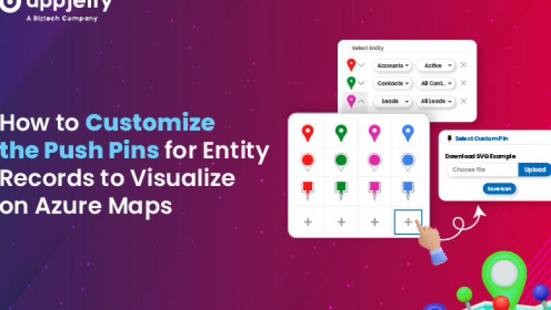 How to Customize the Push Pins for Entity Records to Visualize on Azure Maps?
