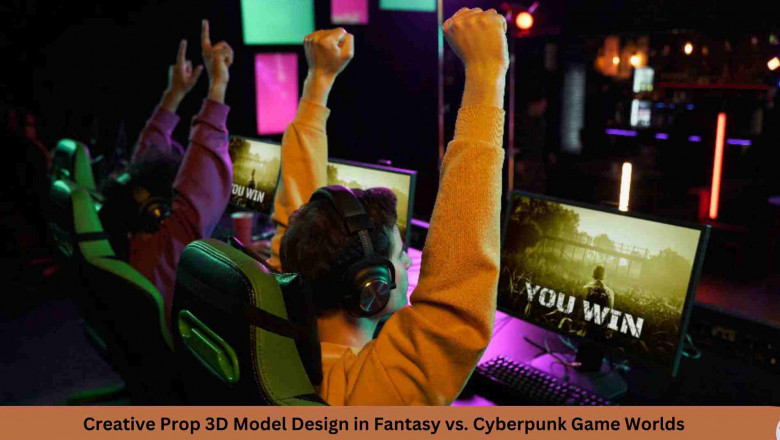 Creative Prop 3D Model Design in Fantasy vs. Cyberpunk Game Worlds