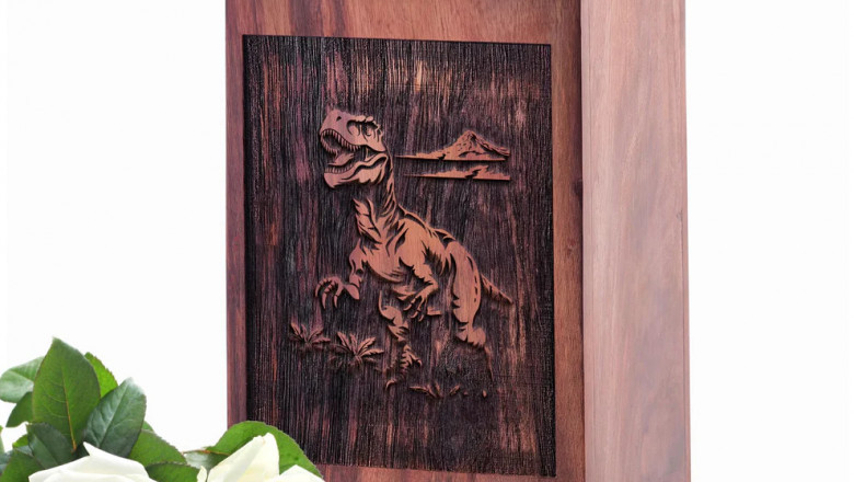 Celebrate a Unique Legacy with Dinosaur Wooden Urns for Ashes
