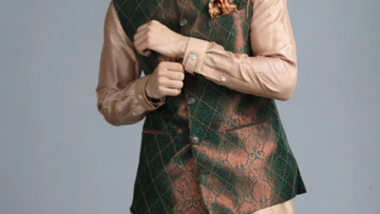 Redefining Elegance: Premium Bundi Kurta Set | Bundi Kurta Set for Groom
