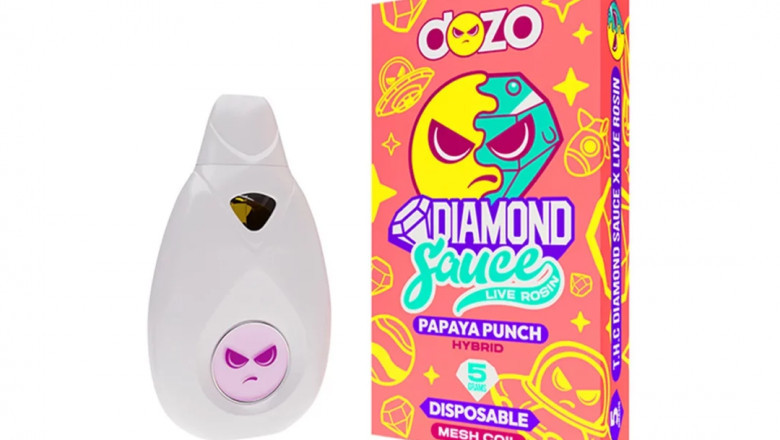Papaya Punch – Dozo Diamond Sauce Live Rosin Disposable 5Gc