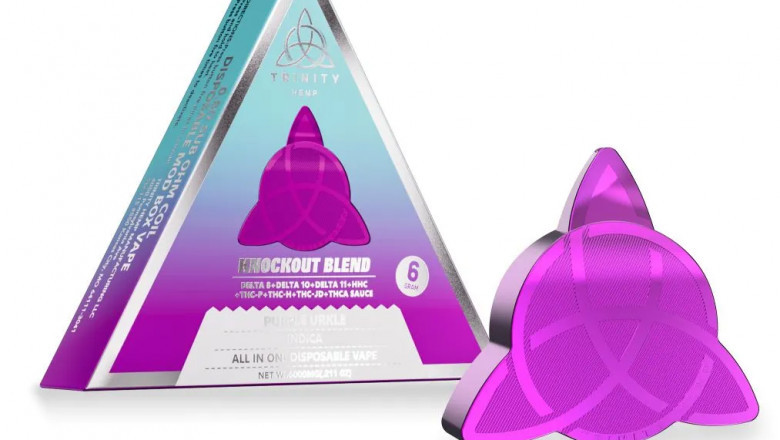 Purple Urkle Indica – 6G Knockout Blend Trinity Hemp Disposable Vape