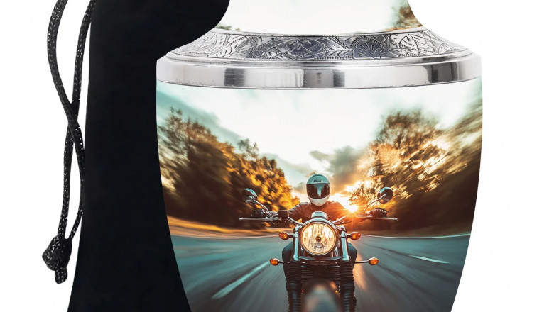 Bike Cremation Urns For Human Ashes - Male & Female