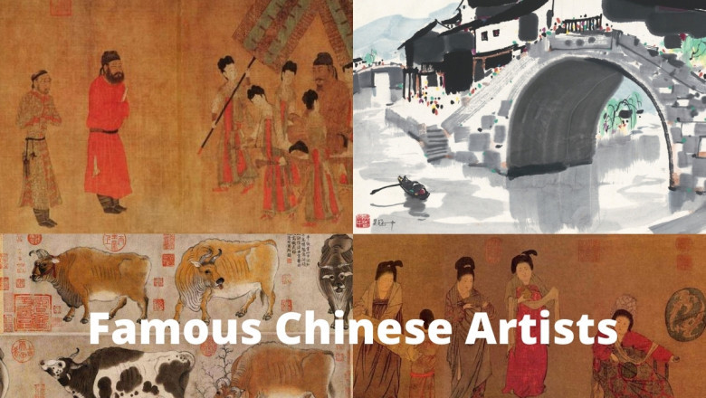 Which famous Chinese artist once painted using only his fingers to emulate nature's spontaneity?