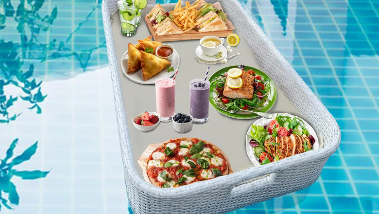 Elevate Your Poolside Experience with Luxury Floating Serving Trays from Virasat Furniture