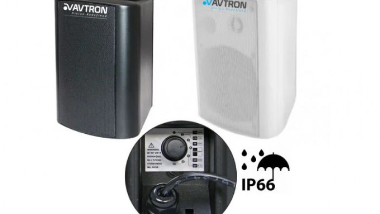 AVtrontech 4” 20W 2-Way Outdoor Wall Mount Speaker