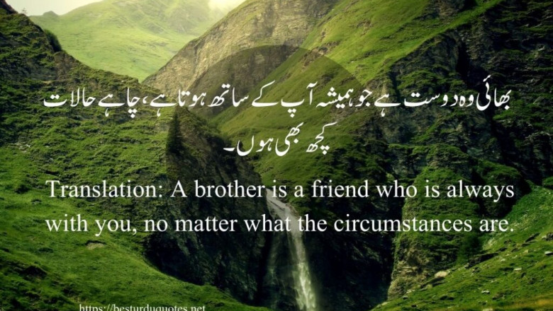 Brother Quotes in Urdu