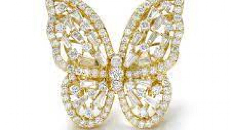 Golden Butterfly Winged Ring