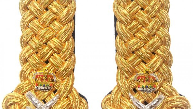 British Army Lieutenant General Gold Shoulder Epaulette Board: A Symbol of Rank and Prestige