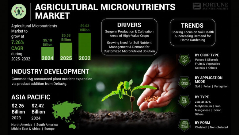 Agricultural Micronutrients Market Size, Share, Sector,: Growth and Forecast, 2032