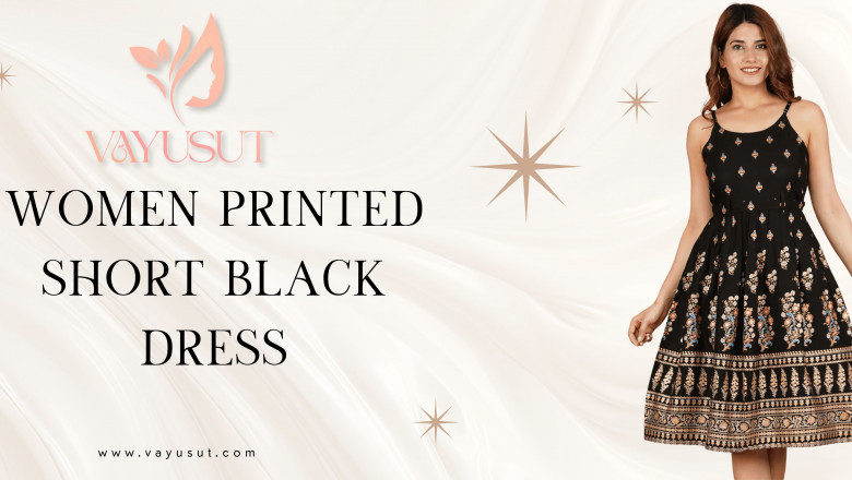 Embrace Chic Comfort with Vayusut's Printed Short Dresses for Women