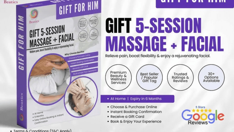 Ultimate Gift for him: Five Sessions Massage and Facial Package in Dubai