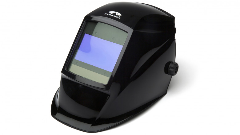 Pyramex WHAM3030GB Glossy Black Auto Darkening Welding Hood